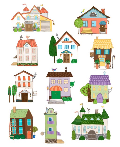 Colección de casas lindas surtidas