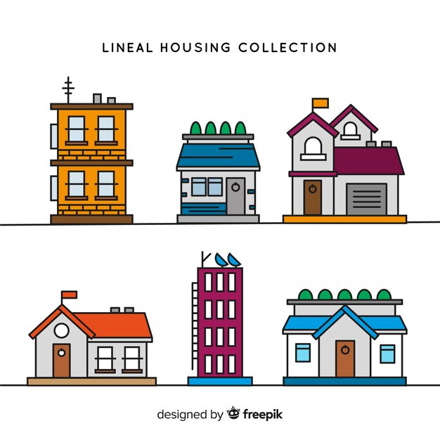 Colección de casas lineales