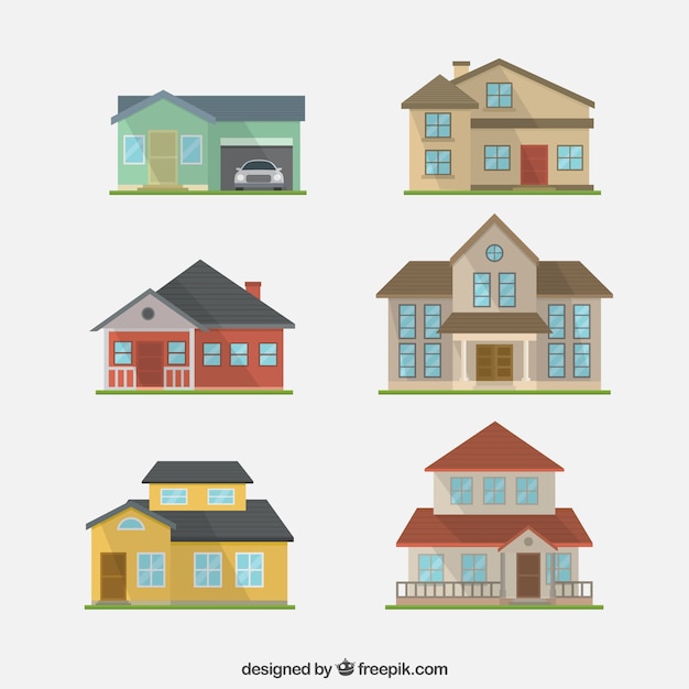 Colección de casas planas