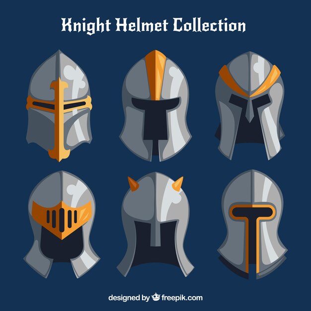 Colección de cascos de armadura 