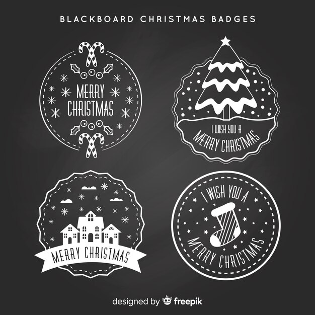 Colección chapas navidad pizarra