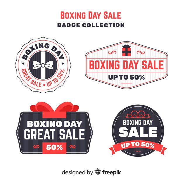 Colección de chapas de rebajas boxing day 