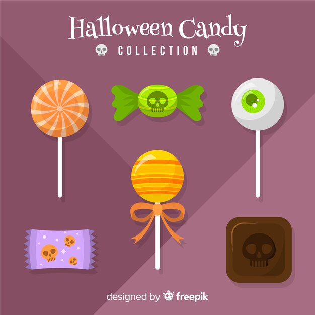 Colección de chuches deliciosos de halloween