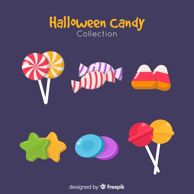 Colección de chuches ricos de halloween