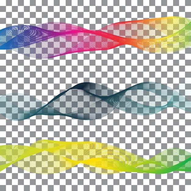 Colección de cintas de colores arco iris
