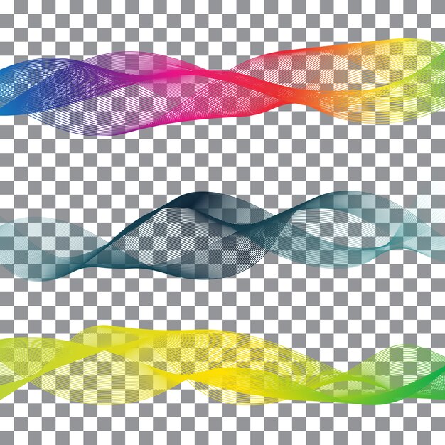 Colección de cintas de colores arco iris