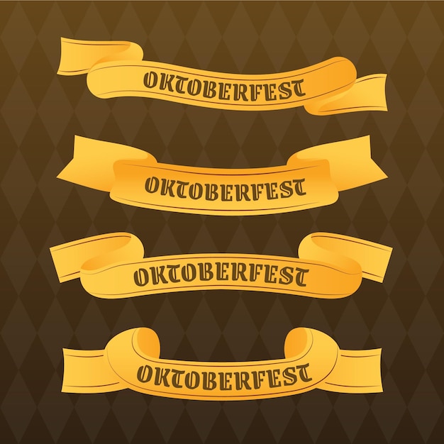 Vector gratuito colección de cintas gradiente oktoberfest