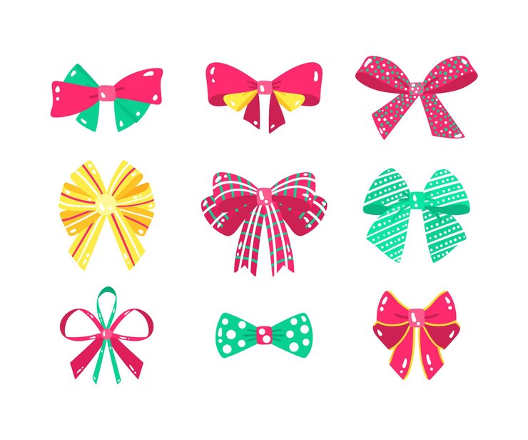 Vector gratuito colección de cintas navideñas dibujadas a mano