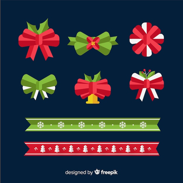 Colección de cintas navideñas planas