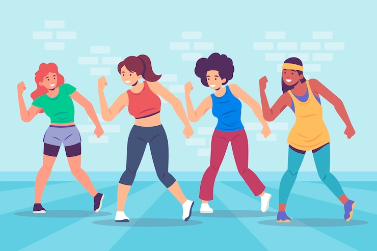 Vector gratuito colección de clases de fitness de baile