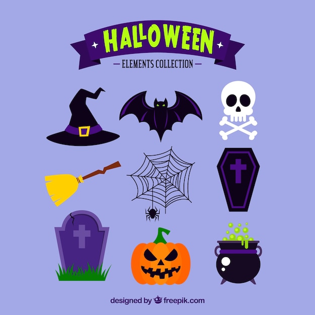 Vector gratuito colección clásica de halloween