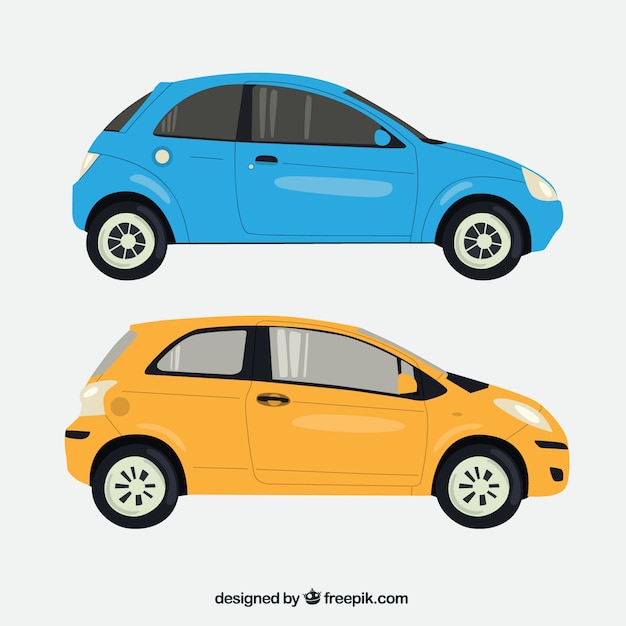 Vector gratuito colección de coches pequeños