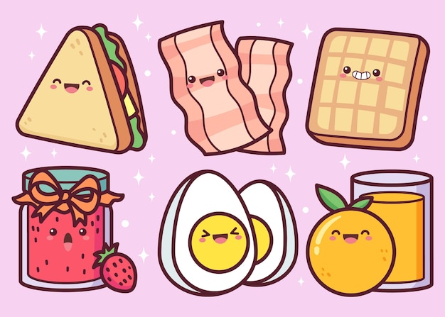 comida dibujos kawaii faciles