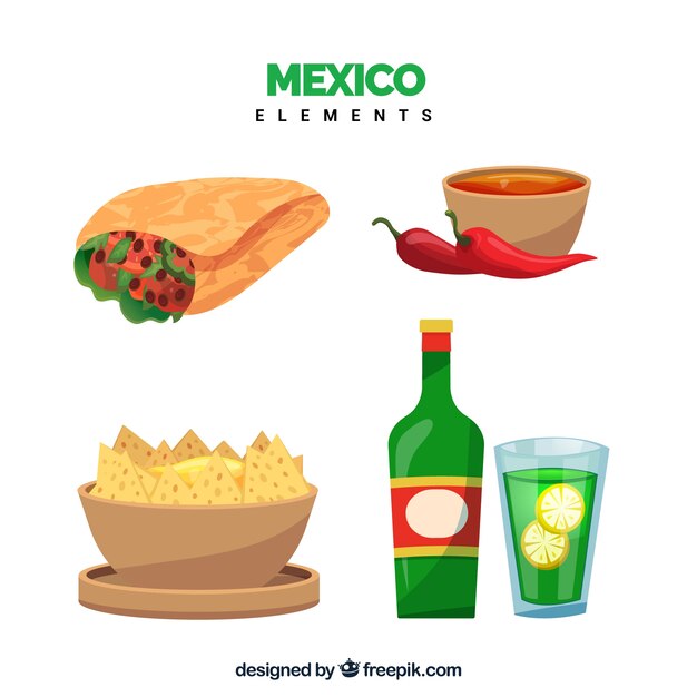 Colección de comida de mexico