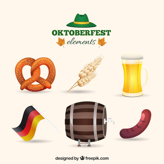 Colección de comida de oktoberfest