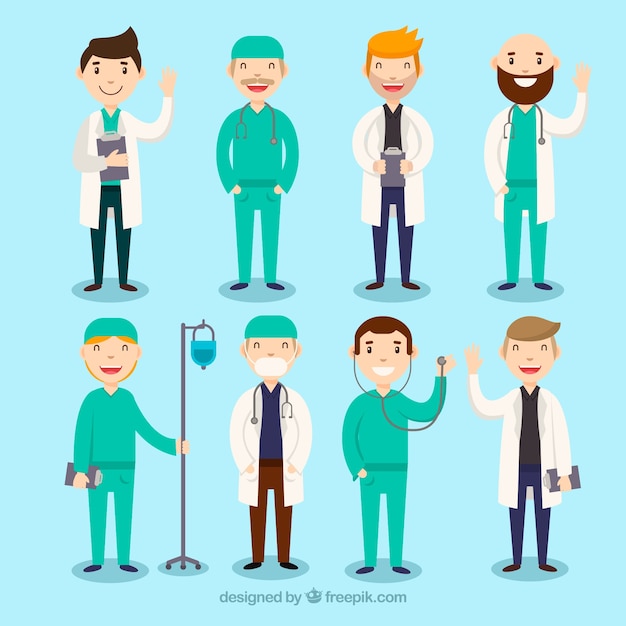 Colección completa con variedad de doctores
