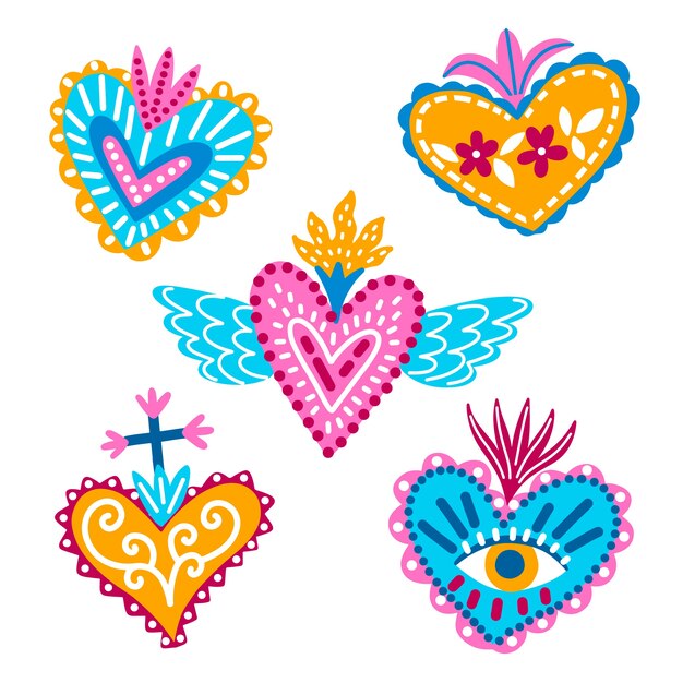 Colección con concepto de corazón sagrado