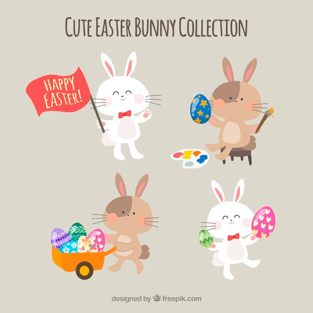 Colección de conejitos de Pascua