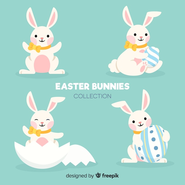 Colección de conejos de pascua
