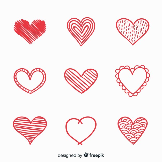 Colección corazones estampados