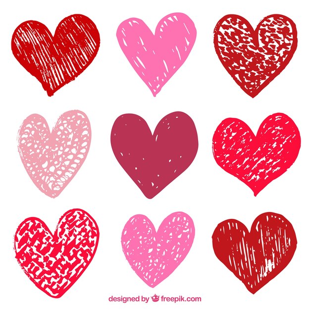 Colección de corazones de san valentín