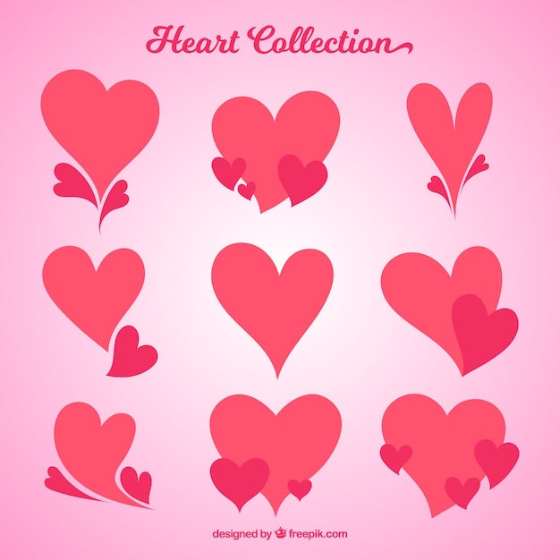 Vector gratuito colección de corazones