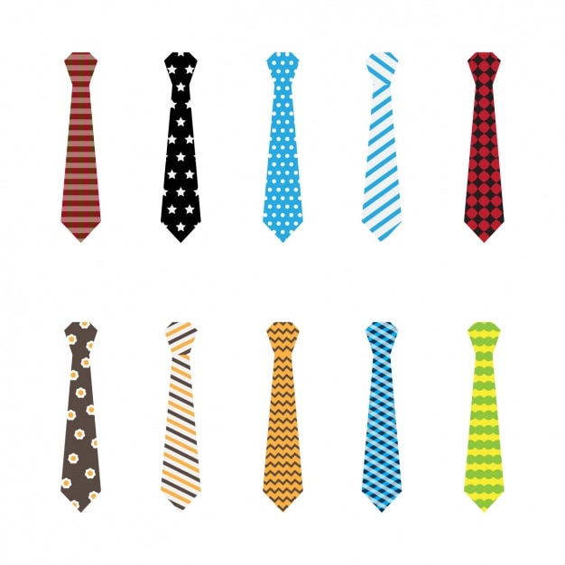Colección de corbatas de colores
