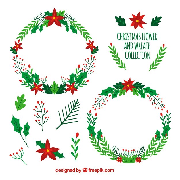 Colección de coronas de navidad