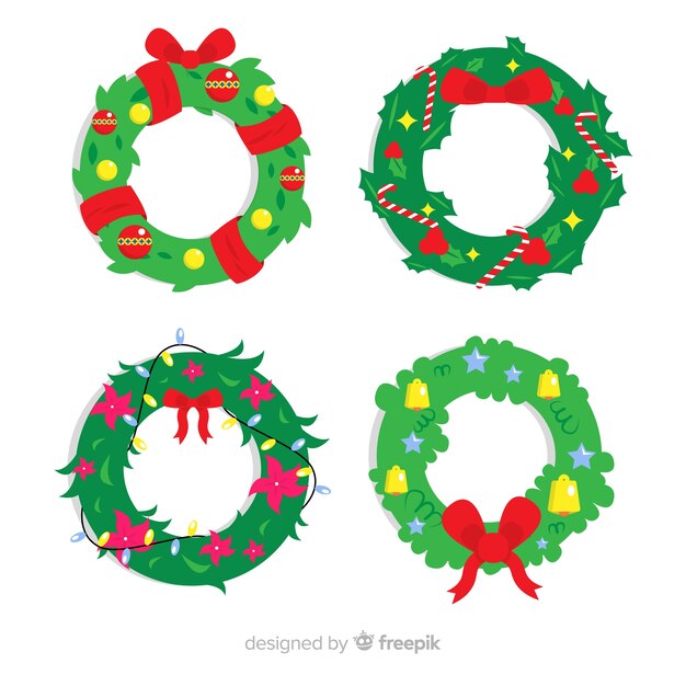 Colección de coronas de navidad 