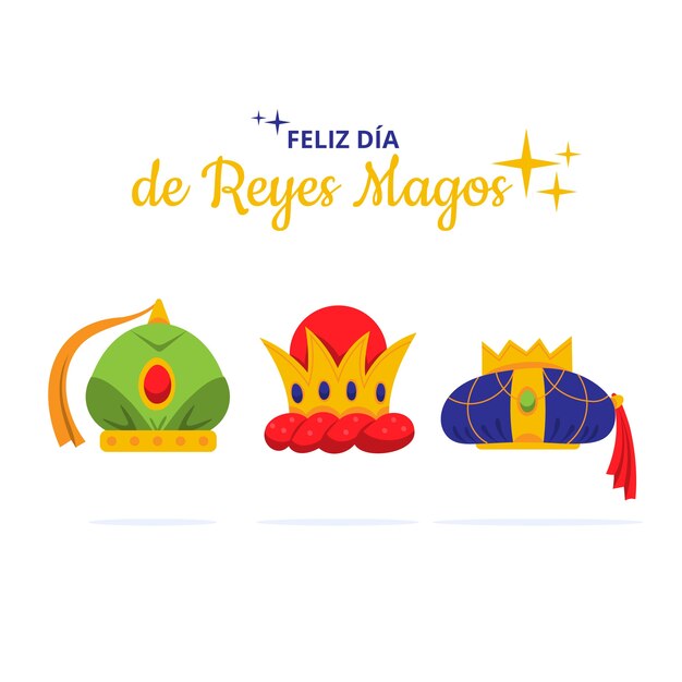 Colección coronas reyes magos planas