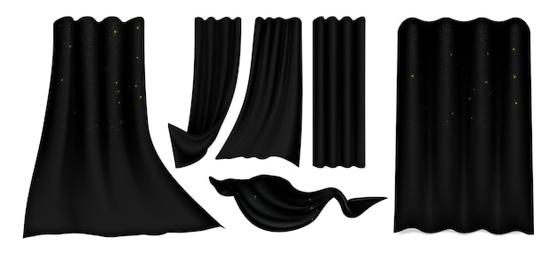 Colección de cortinas negras