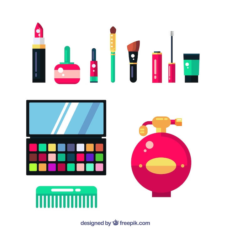 Vector gratuito colección de cosmética 