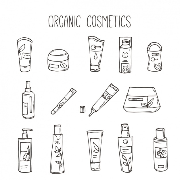 Colección de cosméticos orgánicos