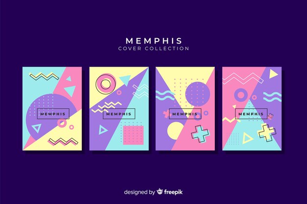 Colección covers estilo memphis