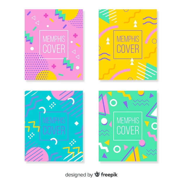 Colección covers estilo memphis