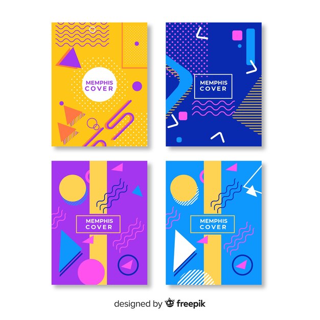 Colección covers estilo memphis