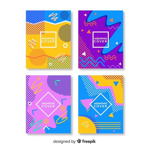Colección covers estilo memphis