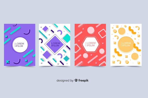 Colección covers estilo memphis