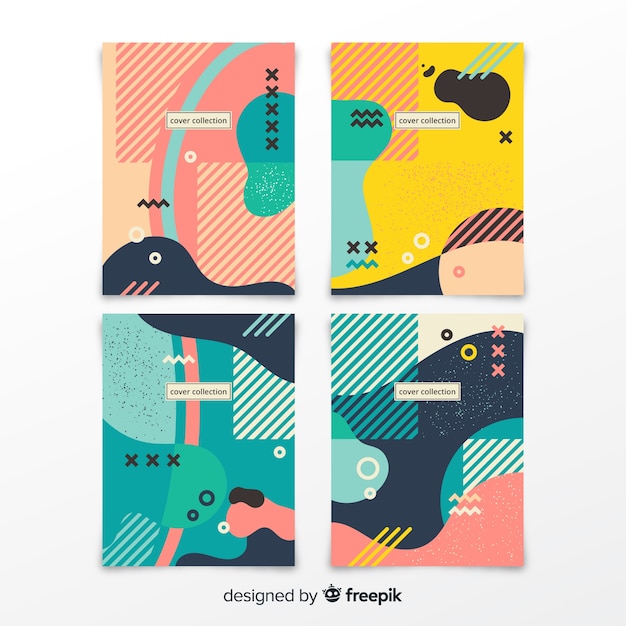 Vector gratuito colección covers memphis