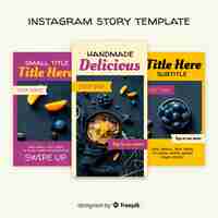 Vector gratuito colección creativa de plantillas de stories de instagram