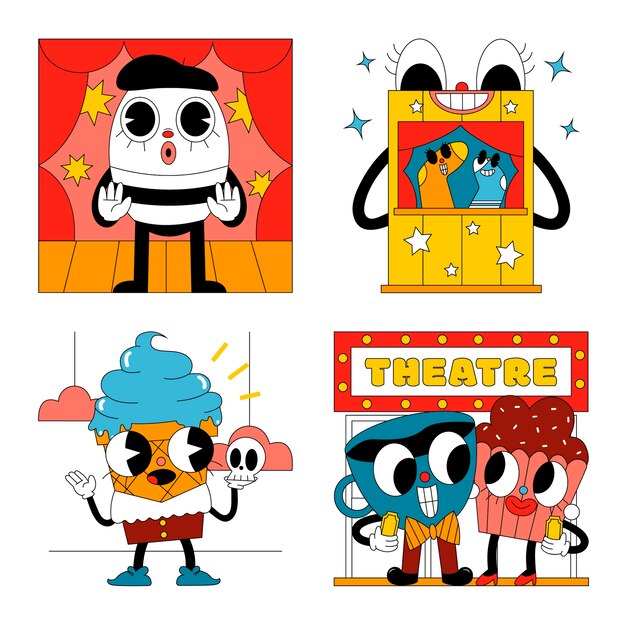 Colección de cromos de teatro ácido