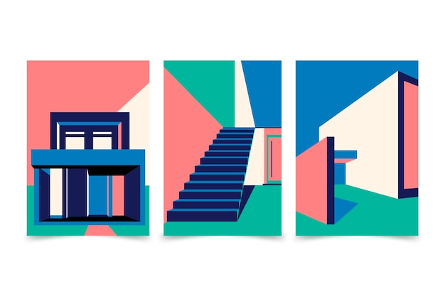 Colección de cubiertas de arquitectura mínima