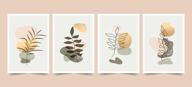 Colección de cubiertas dibujadas a mano minimalistas