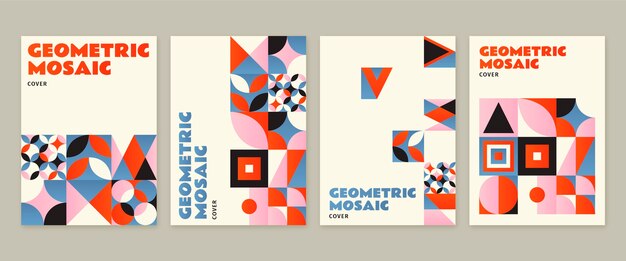 Colección de cubiertas de mosaico degradado