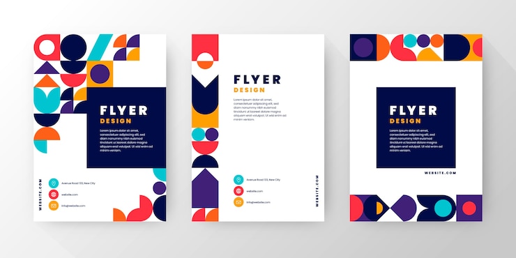 Vector gratuito colección de cubiertas de mosaicos planos