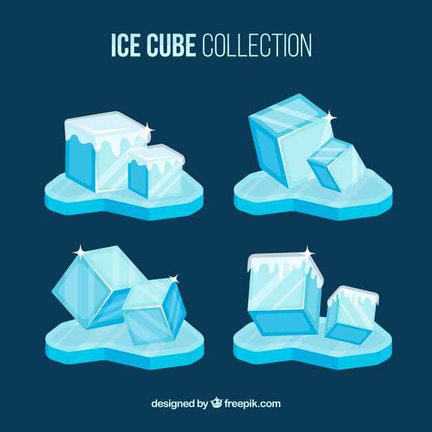Colección de cubos de hielo