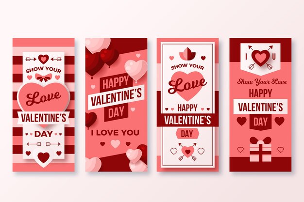 Vector gratuito colección de cuentos de san valentín