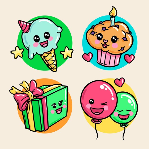 Colección cumpleaños kawaii