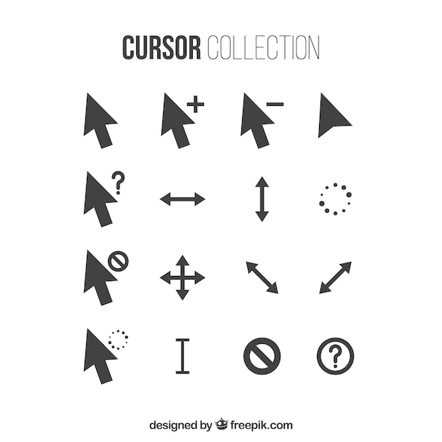 Colección de cursors negros