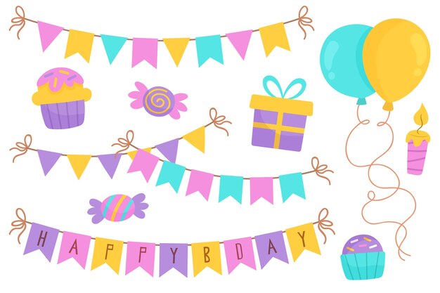 Colección de decoración de cumpleaños